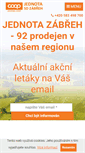 Mobile Screenshot of jednota-zabreh.cz