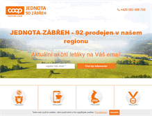 Tablet Screenshot of jednota-zabreh.cz